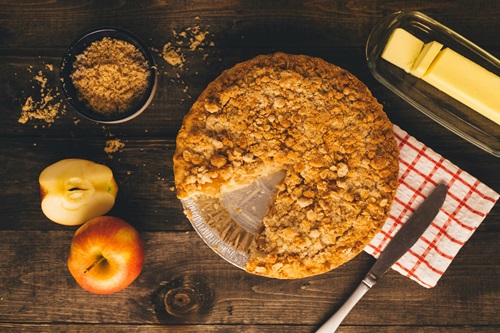 Appeltaart met crumble 